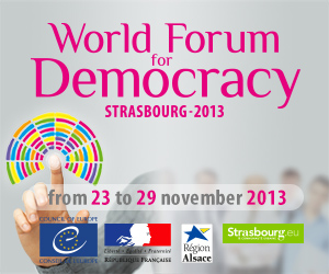 Schools at World Forum for Democracy 2013:"Re-wiring Democracy: connecting institutions and citizens in the digital age"